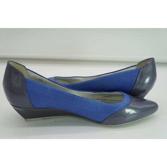 HOGAN Women's ballet flats size US 9 (EU 40) ballet flats Matte Blue shiny gray - Picture 8 of 10